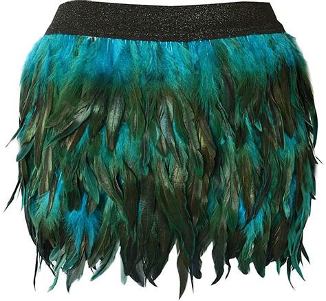 faux feather skirt|More.